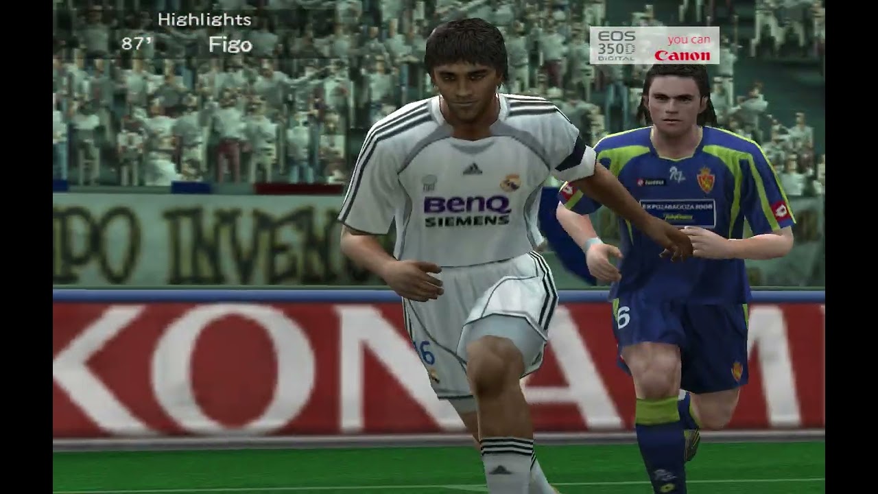 PES 6 ☻ Real Zaragoza - Real Madrid ☻ Голы и опасные моменты