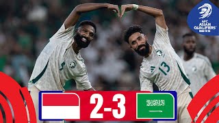 Saudi Arabia triumph in 5-goal THRILLER! | Indonesia - Saudi Arabia | Highlights #AsianQualifiers