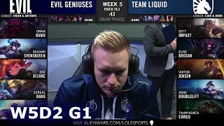 Evil Geniuses vs Team Liquid | Week 5 Day 2 S10 LCS Spring 2020 | EG vs TL W5D2