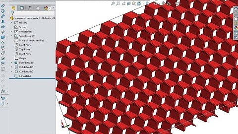 #solidworks tutorials : how to make honeycomb pattern