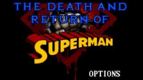 Death and Return of Superman, The - Super Nintendo - Start-Up - Opening - Title Screen - SNES