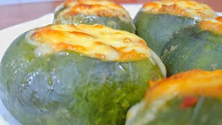 Zapallitos rellenos de carne picada - Calabacin relleno al horno - Zapallo italiano relleno