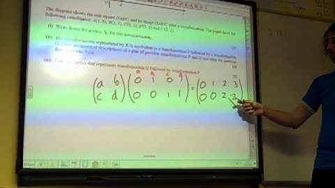 FP1 OCR Matrix transformations January 2013 q6 first part only