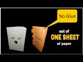 No glue book   diy mini notebook how to make a book from a single sheet of paper  ss craft mantra