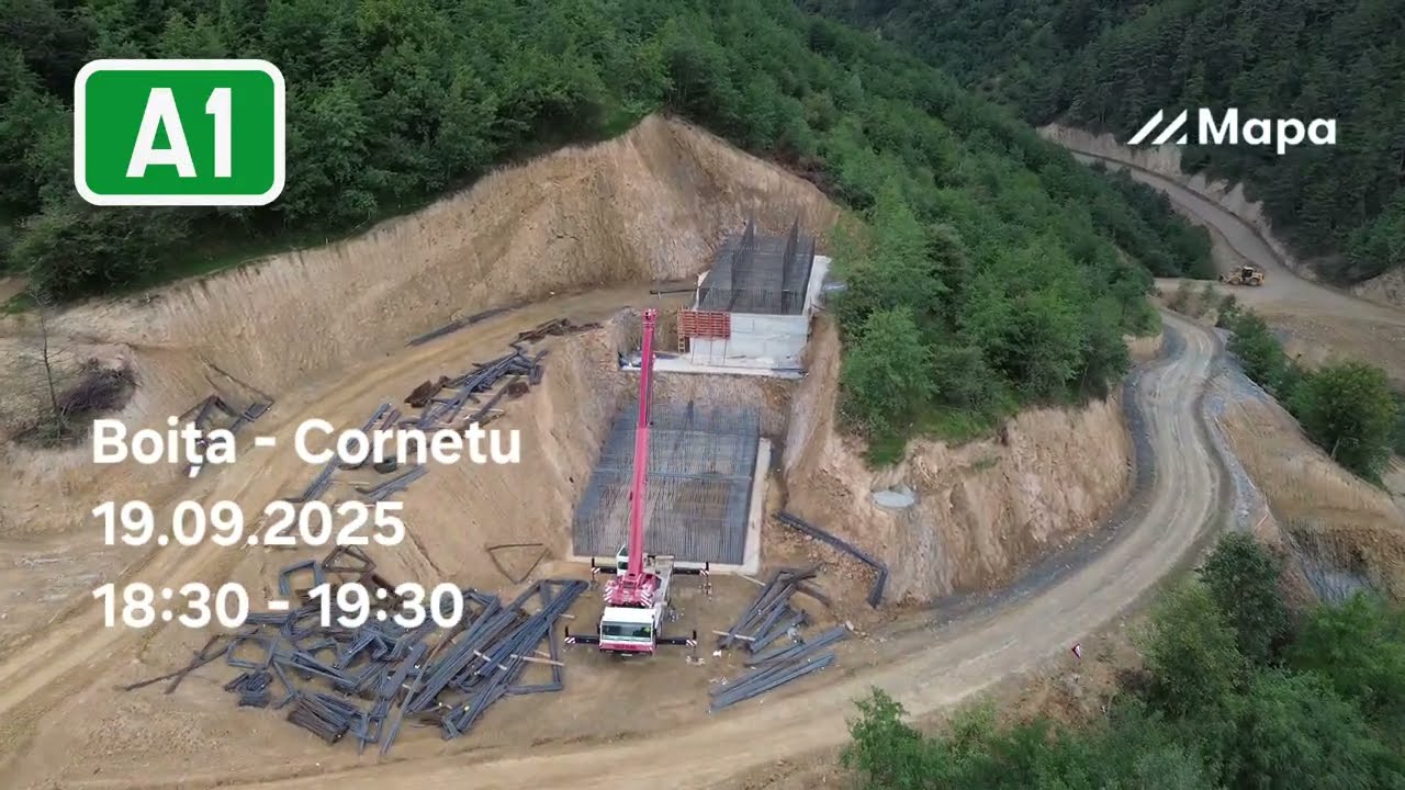 Autostrada A1 - Sibiu-Pitesti - Lot 2 - Boita - Cornetu - 19.09.2025 - Lucrari Boita