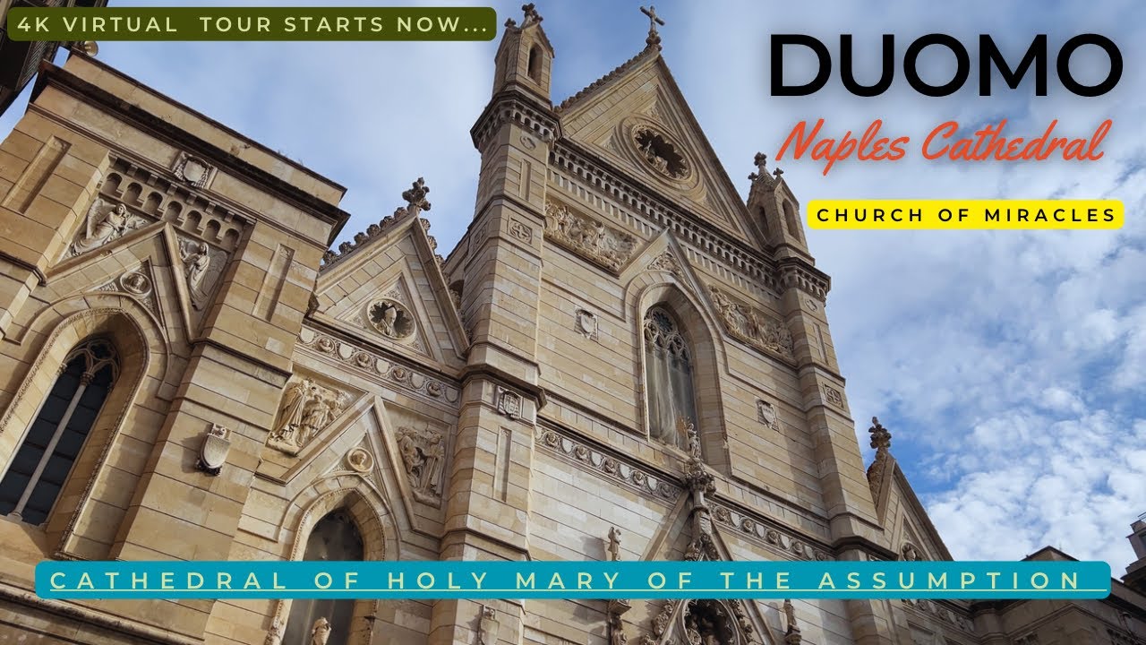 Naples, Italy 4K Walking Tour - Duomo di napoli, The Cathedral - 4K 60fps - with Captions