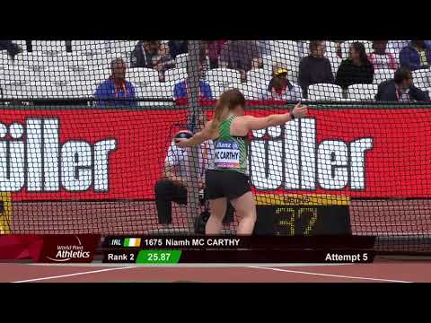 Niamh McCarthy | Silver – Women’s Discus F41 Final | London 2017 World Para Athletics Championships