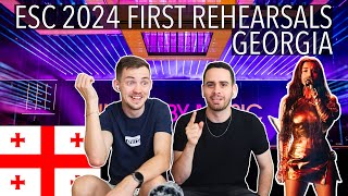 🇬🇪 GEORGIA EUROVISION 2024 - 1ST REHEARSAL - NUTSA BUZALADZE - FIREFIGHTER - REACTION