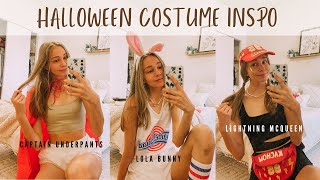 Halloween Costume Ideas // last minute costumes, Lola Bunny, Lightning McQueen, Captain Underpants