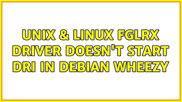 Unix & Linux: fglrx driver doesn