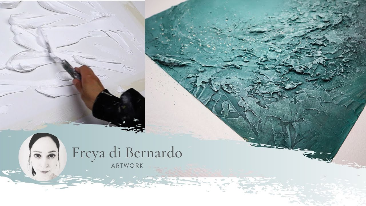 Wie man mit Strukturpaste interresante Bilder entstehen lassen kann, Acrylmalerei auf Leinwand