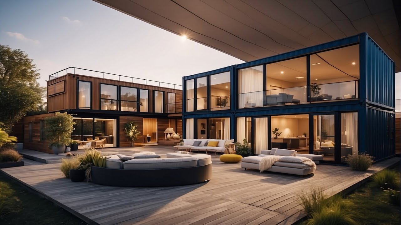 Идеи дизайна многоуровневых контейнерных домов | Двухэтажные контейнерные дома, похожие на роскош...