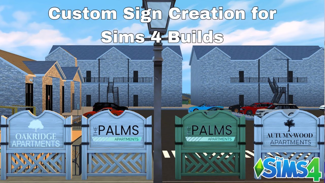 Mysims Signs How I create signs for your Sims 4 builds - YouTube