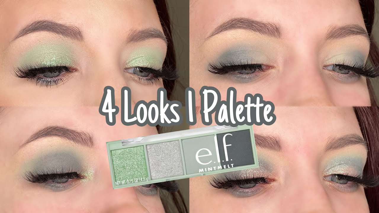 Elf Cosmetics Mint Melt Eyeshadow Mint To Be Palette | 4 looks 1 palette