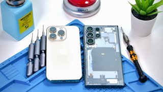 Repairability Wars - APPLE VS SAMSUNG... by Phone Repair Guru 219,117 views 1 year ago 4 minutes, 46 seconds