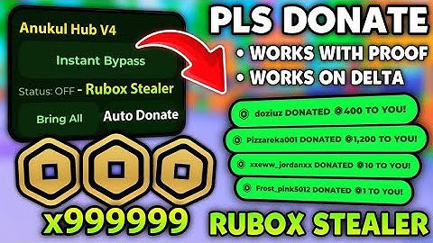 [NEW💸] Rubox Stealer Script! 🔥 - Pls Donate 🤑 | Keyless • Safe • Overpowered |