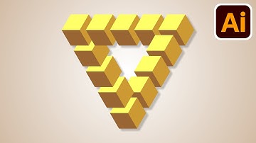 Impossible triangle | Learn logo design | Adobe illustrator tutorials | 012
