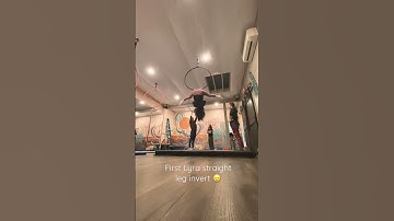 Lyra straight leg invert! For the first time🥹