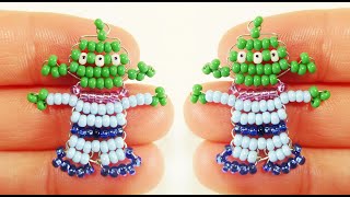 ИНОПЛАНЕТЯНИН из Бисера Своими Руками / НЛО из бисера мастер класс / DIY Alien master classTuturial