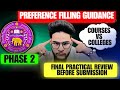 ✅ 🚨Final Preference Check | Right Colleges vs Wrong Ones!🤯😱 #delhiuniversity #cuet