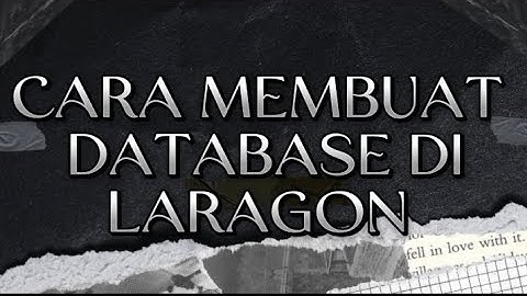 Cara Membuat Database di Laragon & Nyambung ke File .env (Laravel / PHP) 🔥