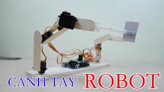 Hướng dẫn chế cánh tay robot 3 trục có học lệnh (Micro Servo Robot)