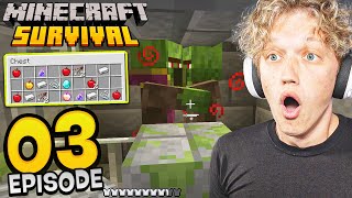 Minecraft Survival #3 - ZOMBIE VILLAGER IGLOO! (best enchantments)