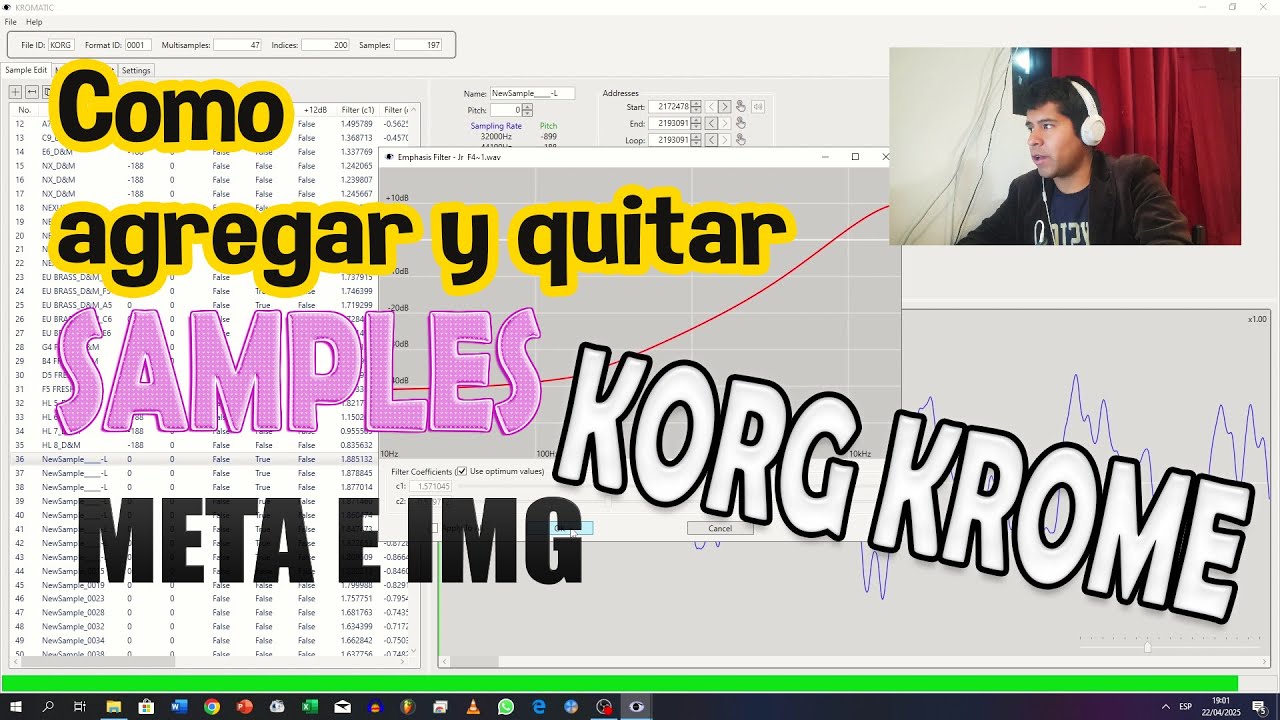 Como Agregar y Quitar Samples a META e IMG del KROME TUTORIAL
