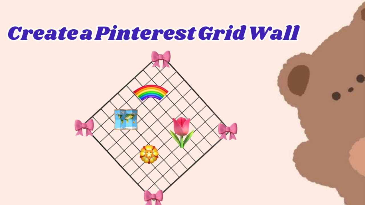Make a fancy wall grid without buying! | Pinterest with colored paper💖🎀part1