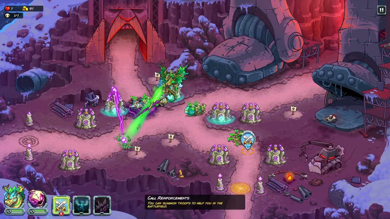 Kingdom Rush Alliance: испытание невыполнимого героя - 23. Darksteel Gates Iron - Сильвара