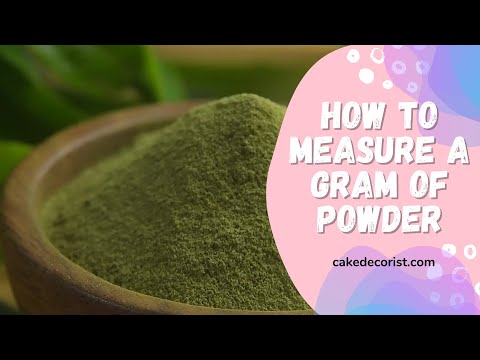 How To Measure A Gram Of Powder - YouTube