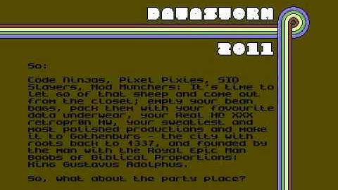 Datastorm 2011 Party Invitation by Genesis Project (2011) C64