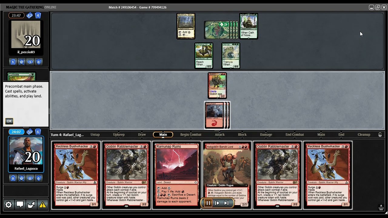PAENG_PAENG MTGO PIONEER part 1 of 2 MONO RED GOBLINS vs MONO GREEN DEVOTION 18 May 2022