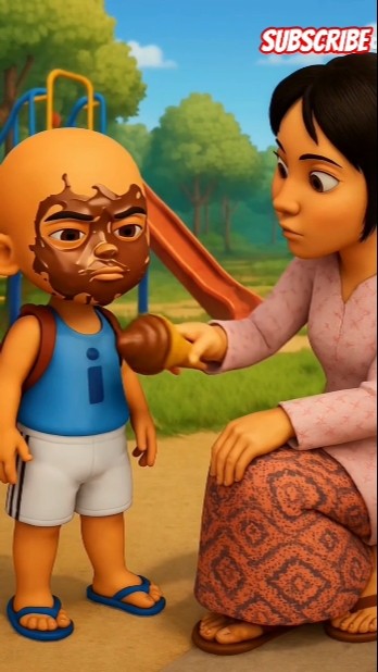 kakros jahat karena olesin eskrim ke muka Upin#upinipin #upinipinterbaru #trending #trendingshorts