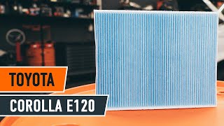 Fitting Air conditioning filter TOYOTA COROLLA Saloon (_E12J_, _E12T_): free video