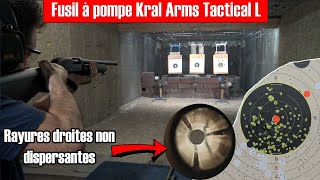 3 Fusils à pompe, tests de dispersion, rayures droites, hélicoïdales et lisse, Kral Arms Tactical L