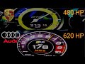 2022 Porsche 911 GTS 480 HP vs Audi R8 Performance V10 620 HP Acceleration 0-200 km/h