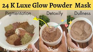 24k Luxe Glow Powder Mask|bridal glow|Remove pigmentation,un even skin,spots,acne|Get bright,glow