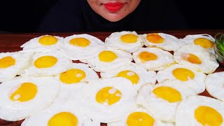 ASMR 20 SUNNY SIDE UP EGG EATING CHALLENGE, EGG OMELETTE EATING CHALLENGE.