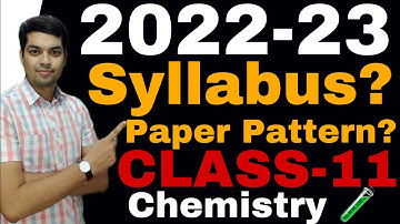 CBSE Class 11 latest syllabus 2022 23 || Class 11 Chemistry latest syllabus 2022-23