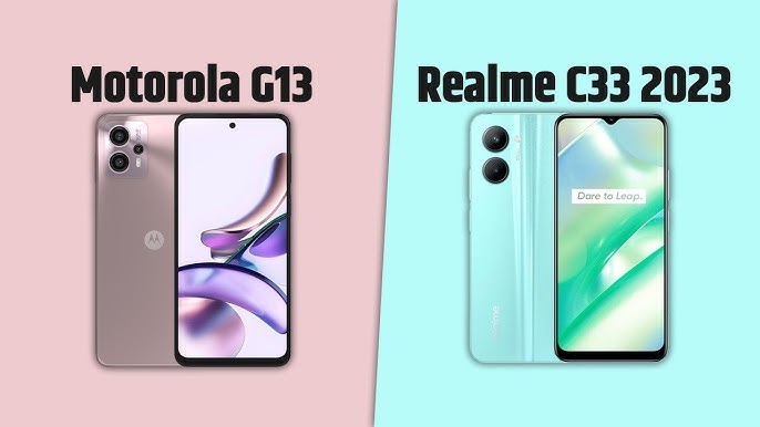 Moto G22 vs realme C33: desempenho e bateria decisivos em um