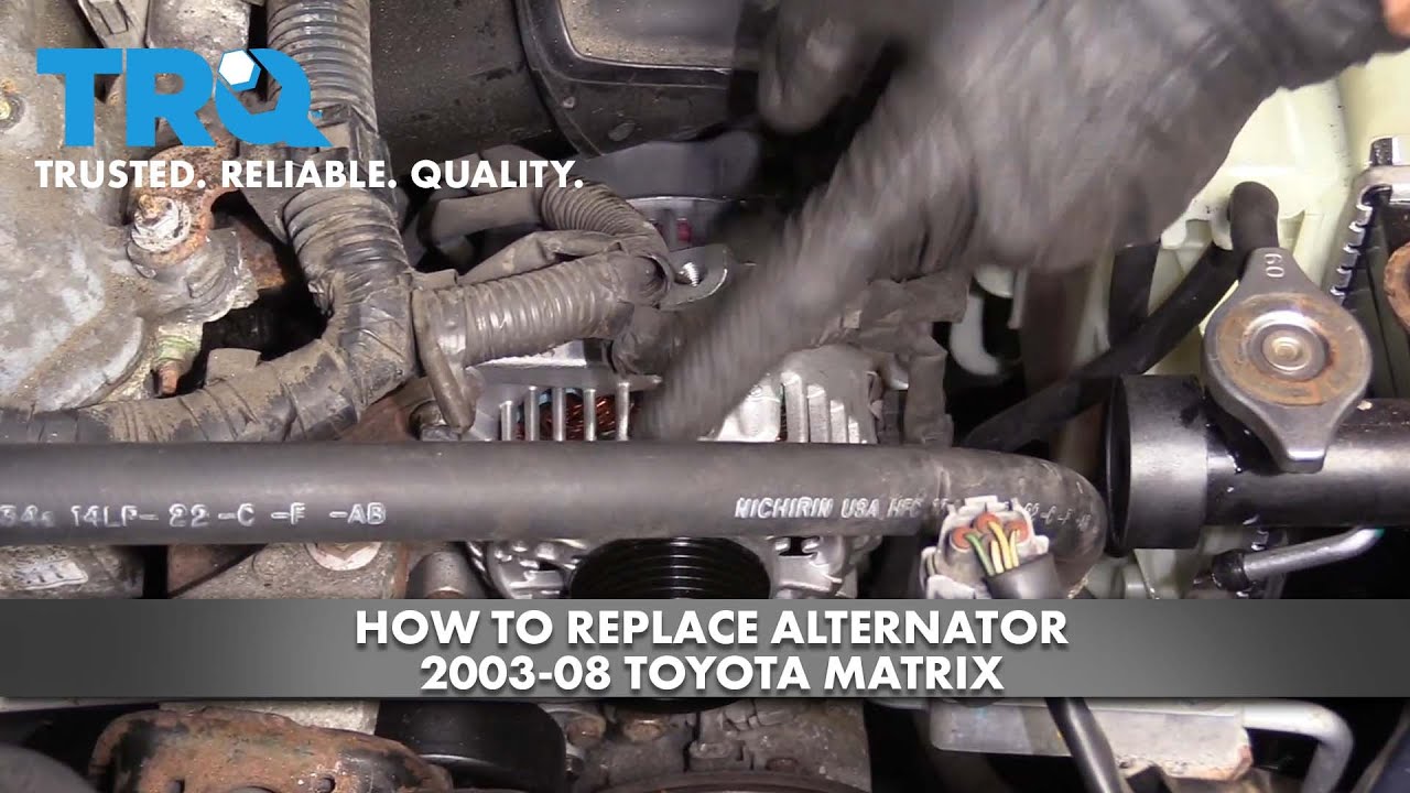 How to Replace Alternator 2003-08 Toyota Matrix - YouTube