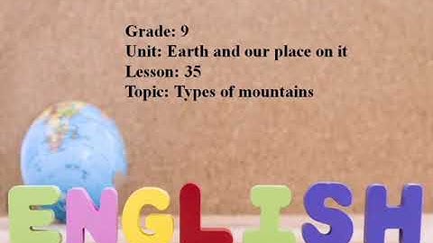 Excel 9. Module 3. Types of mountains