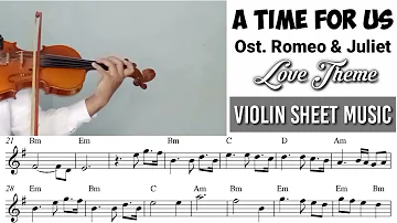 Free Sheet || A Time For Us - Romeo & Juliet || Violin Sheet Music