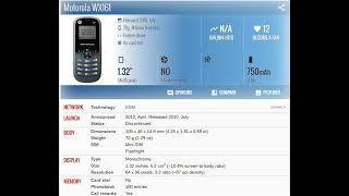 Motorola WX161  PRICE AND SPECIFICATION