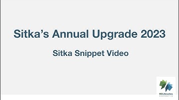 Sitka Snippet Video - Sitka