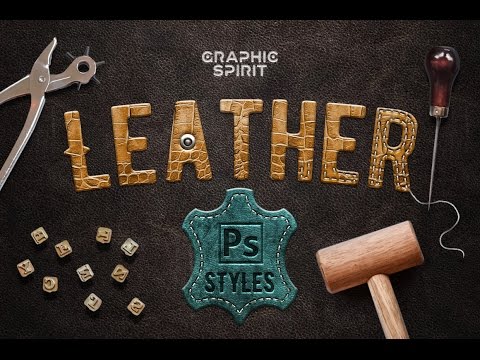 Leather Layer Styles For Photoshop, a Layer Style Add-On by Graphic Spirit (Thumbnail 6 of 6)