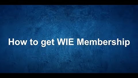 How to get IEEE WIE membership.