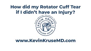 How did my Rotator Cuff Tear? Kevin Kruse MD