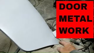 VW BUS RESTORATION - Front door patch panels - Lower door Rust hole repair - driver and passenger